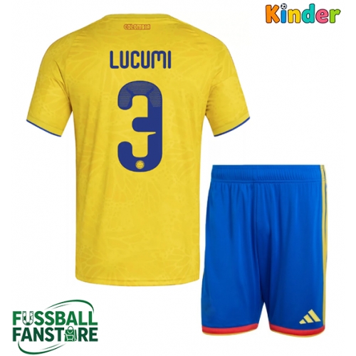 Kolumbien Jhon Lucumi #3 Replik Heimtrikot Kinder WM 2026 Kurzarm (+ Kurze Hosen)